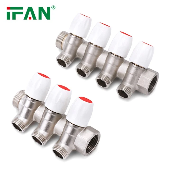 4 Way Water Brass Manifold